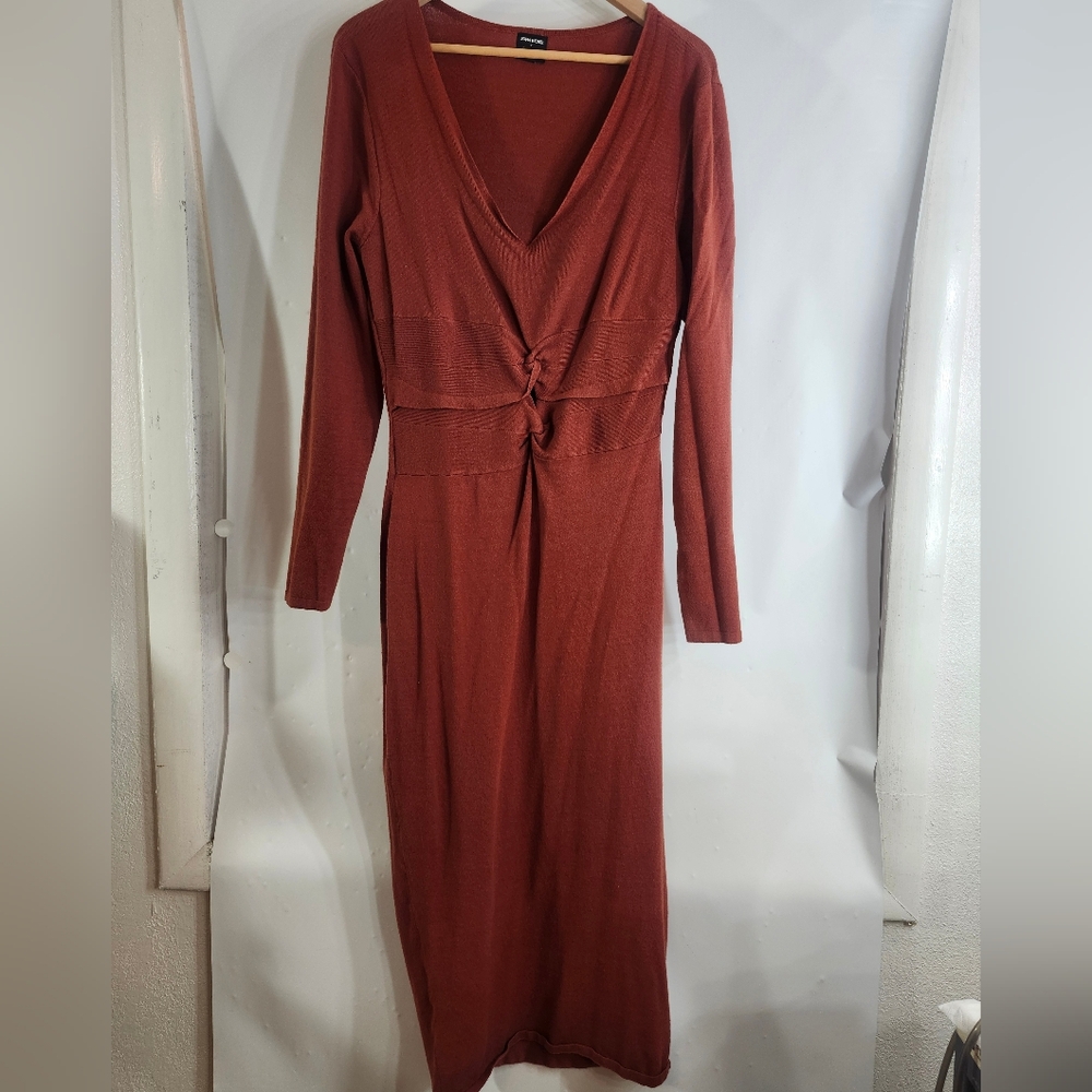 🤎Bar lll Rust Long Sleeve Maxi Dress🤎